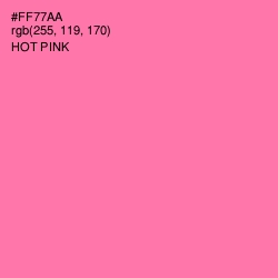 #FF77AA - Hot Pink Color Image
